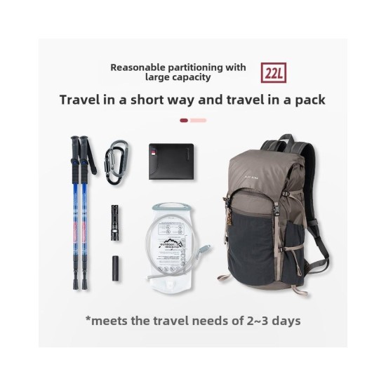 Ultralight Foldable Waterproof Hiking Backpack - Large Capacity Flip-Top Summit Pack for Outdoor Trekking & Travel