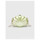 Elegant Asymmetric Shell Clutch | Crystal Acrylic Evening Bag for Weddings & Parties